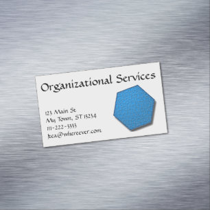 De Visite Magnétique Bus. Carte (mag) - Hexagon Jig-Saw Puzzle/bleu