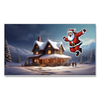 De Visite Magnétique c'est joyeux Noël design et carte