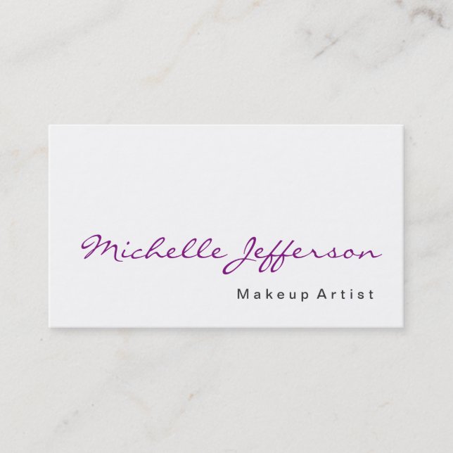 De Visite Maquillage Calligraphie Artiste Profession Carte d (Devant)