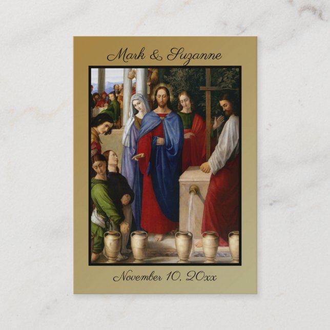 De Visite Mariage catholique traditionnel Favoriser la Carte (Devant)