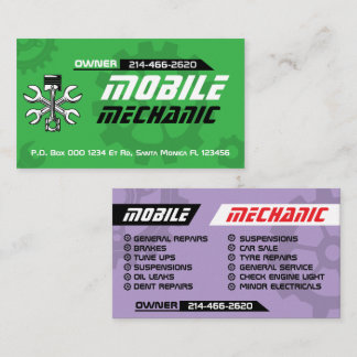 De Visite Mécanicien Auto Mobile Réparation Auto Carte Edita
