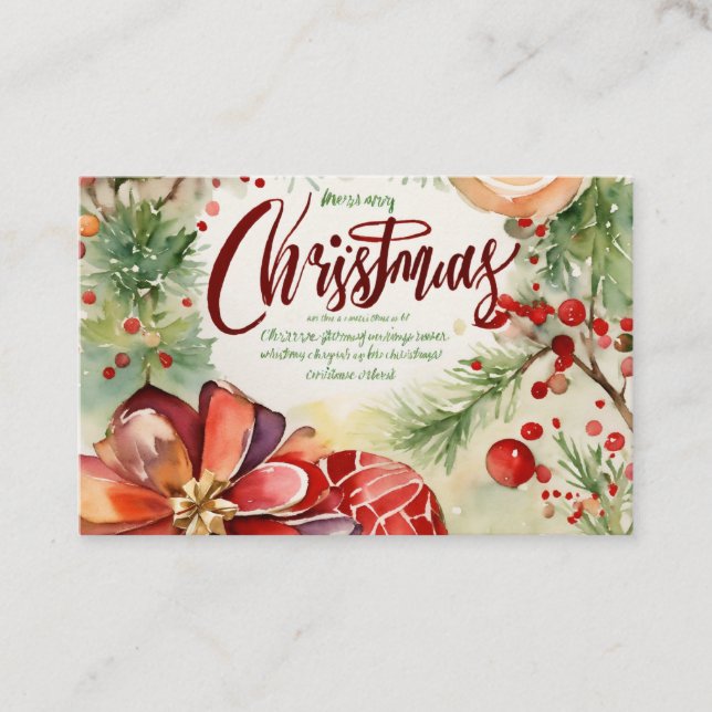 De Visite meilleure carte crismas salutation belle (Devant)