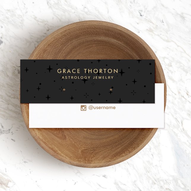 De Visite Mini Black Astrology Stars Étoiles Écouté Elevage Carte (Créateur téléchargé)