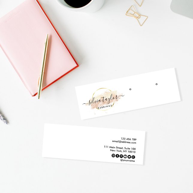 De Visite Mini Calligraphie aquarelle moderne Carte d'affichage à (Créateur téléchargé)