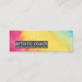 De Visite Mini Carte à baguette Artistic QR Sherbet Rainbow