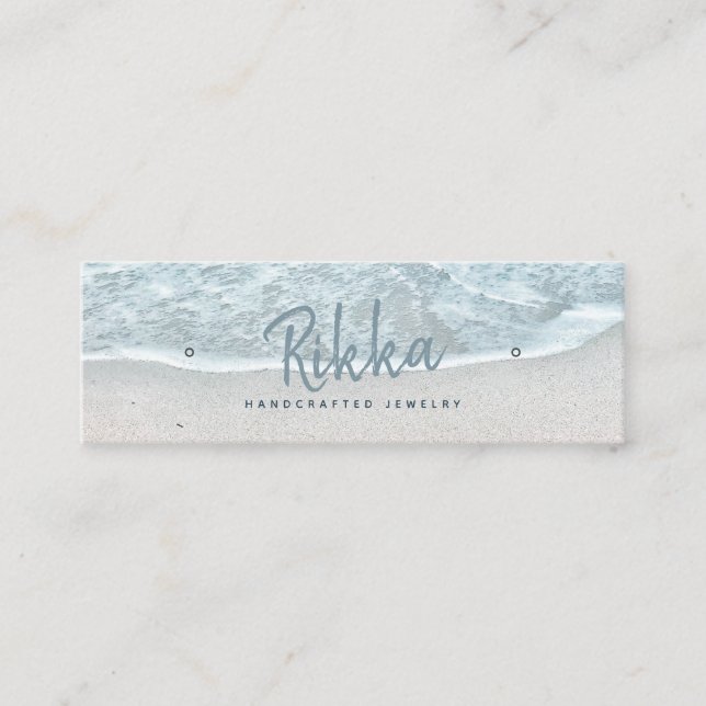 De Visite Mini Carte d'affichage Turquioise Ocean Stud oreille (Devant)