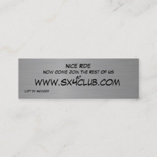 De Visite Mini Carte des observateurs SX4