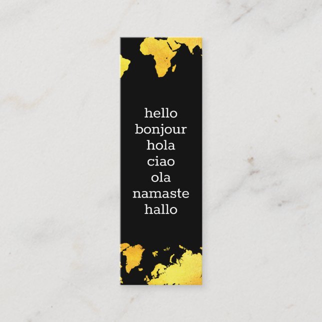 De Visite Mini Carte du monde (Devant)