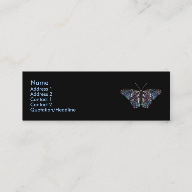 De Visite Mini Carte du profil Butterfly-5 (Devant)