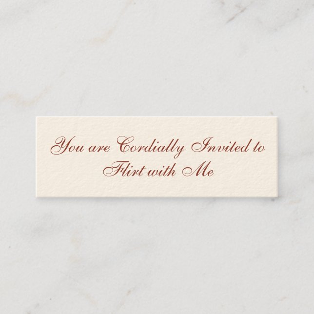 De Visite Mini Carte Flirt (Devant)