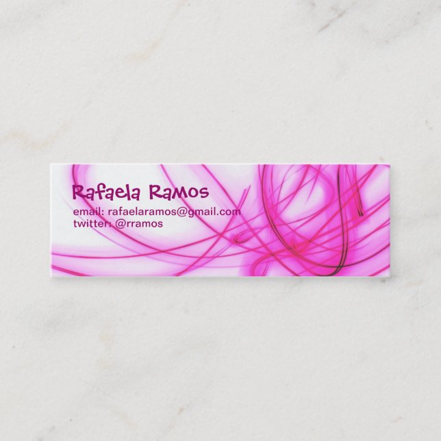 De Visite Mini Carte Je dépéris Light Rosa (Devant)