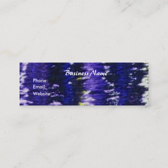 De Visite Mini Carte maigre bleue abstraite (Devant)
