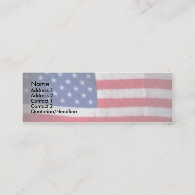 De Visite Mini Carte maigre patriotique (Devant)