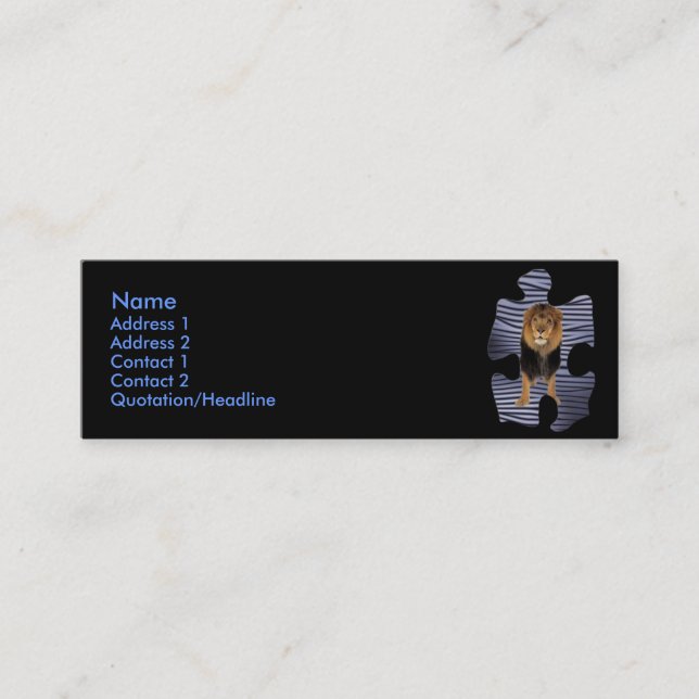 De Visite Mini Carte profil Lion King (Devant)