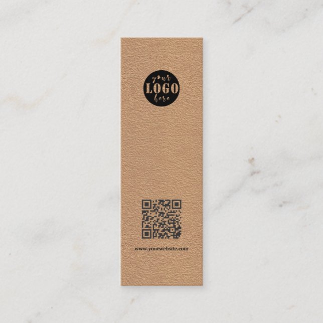 De Visite Mini Carte Signet papier Kraft simple (Devant)