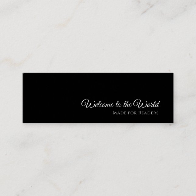 De Visite Mini Carte Signet personnalisée noire | Lecteur inspira (Devant)
