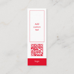 De Visite Mini code qr personnalisé affaires simple carte signet 