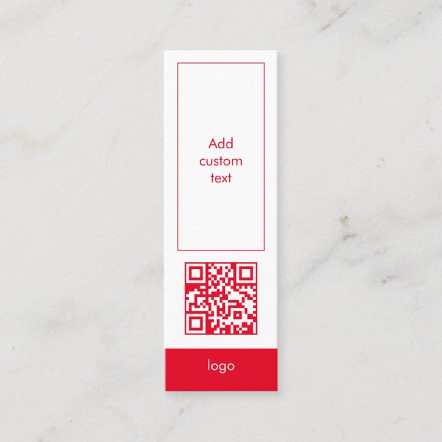 De Visite Mini code qr personnalisé affaires simple carte signet  (Devant)