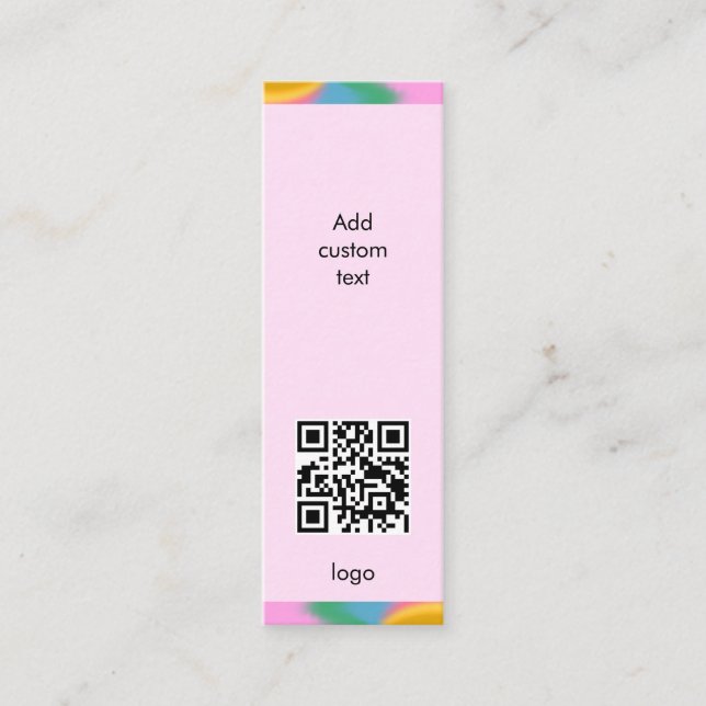 De Visite Mini code qr personnalisé entreprise marque-page carte  (Devant)