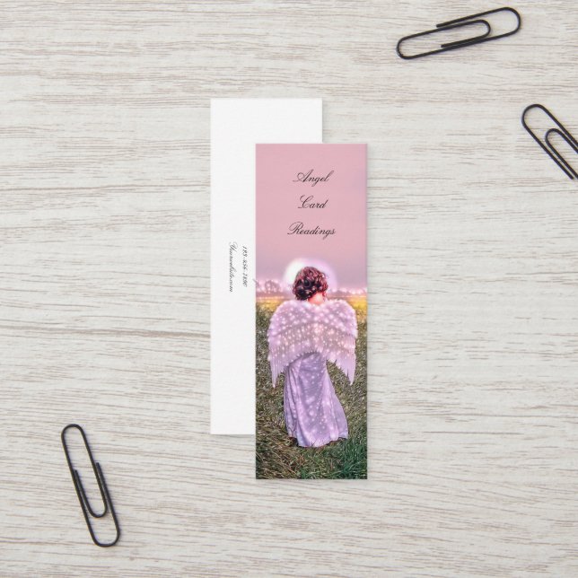 De Visite Mini Élégant Spirituel Lecture Carte Angel Lumineuse (Devant/Arrière en situation)
