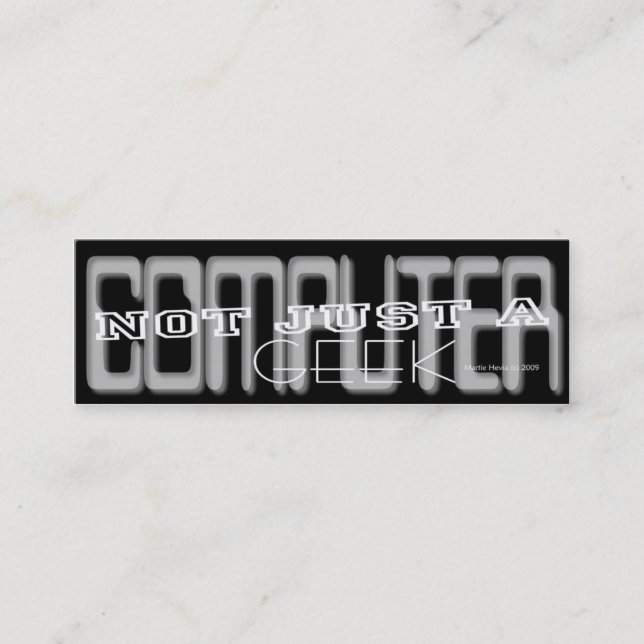 De Visite Mini Geek d'ordinateur - Social Media - carte personnel (Devant)