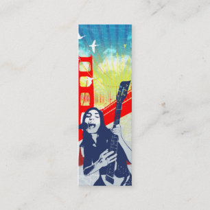 De Visite Mini Guitariste - carte maigre