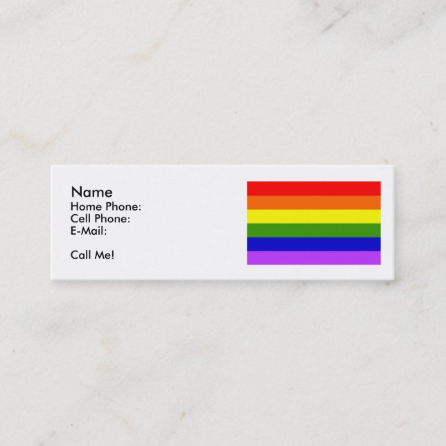 De Visite Mini Maigre "appelez-moi" carte (Devant)