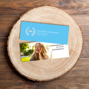 De Visite Mini Nom du diplômé Carte photo Elégant Carolina Blue