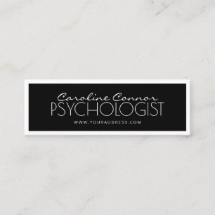 De Visite Mini Psychologue Docteur Carte frontière noire et blanc