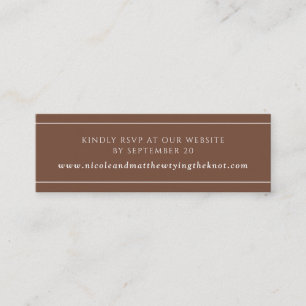 De Visite Mini Site web moderne Elegant Rust RSVP \ Carte Registr