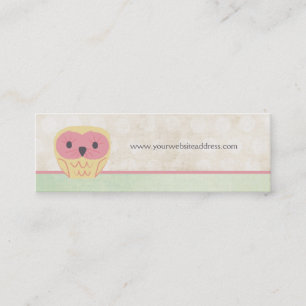De Visite Mini Vanille rose Chouette citron Affaires Carte mince