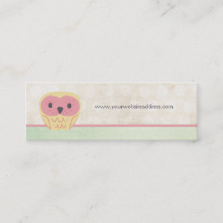 De Visite Mini Vanille rose Chouette citron Affaires Carte mince