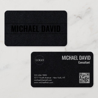 De Visite Moderne et Élégante carte kraft noire professionne