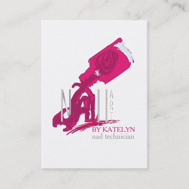 De Visite NailArt - Carte d'affaires / programme (Devant)