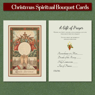 De Visite Noël Prêtre Bouquet spirituel Cartes saintes