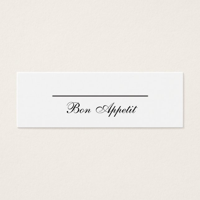 De Visite Nourriture plate ou table Plaque Cartes Bon Appeti (Devant)