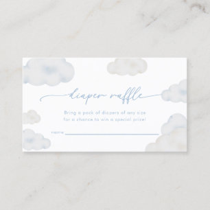 De Visite Oh Baby Blue Cloud Baby shower Déchets Carte Raffl
