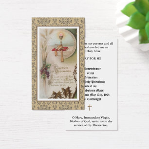 DE VISITE ORDINATION DU PRIÊTRE CATHOLIQUE CARTES SAINES ANN