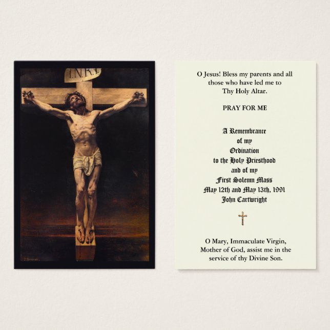 DE VISITE ORDINATION DU PRIÊTRE CATHOLIQUE CARTES SAINES ANN (Devant & derrière)