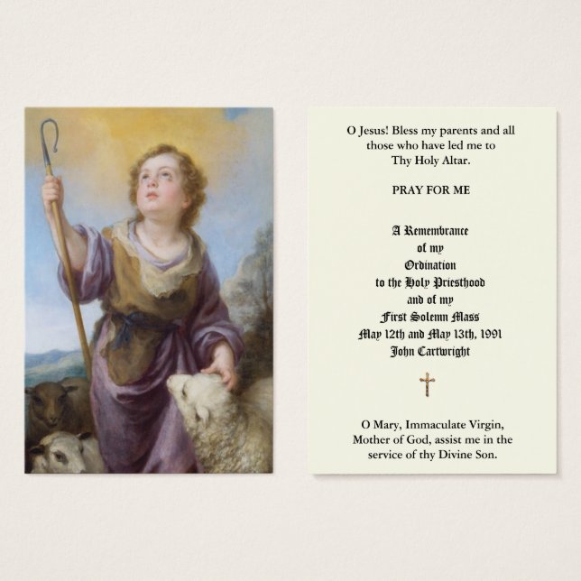 DE VISITE ORDINATION DU PRIÊTRE CATHOLIQUE CARTES SAINES ANN (Devant & derrière)