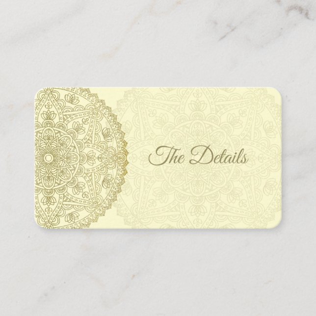 De Visite Oriental Mariage - Carte Détail (Devant)