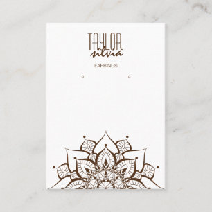 De Visite papier artisanal mandala Carte d'affichage à oreil