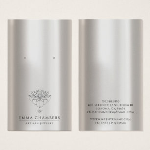 De Visite Pearl Lotus Fleur Porte bijoux Cartes d'affichage