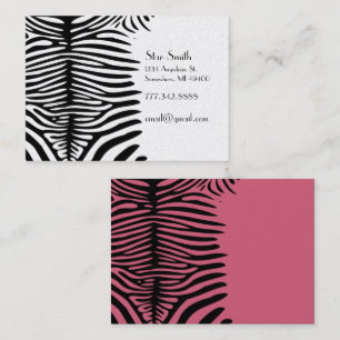 De Visite Peau Zebra classique sur n'importe quelle carte co