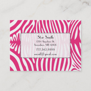 De Visite Peau Zebra classique sur n'importe quelle carte co