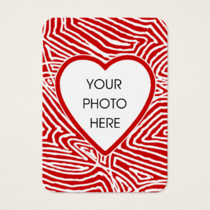 De Visite Photo Heart Mini Valentines Cartes