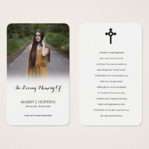 De Visite Photo Sympathy Funeral Memorial Prayer Cartes