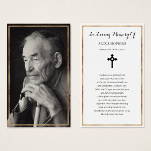 De Visite Photo Sympathy Funeral Memorial Prayer Cartes