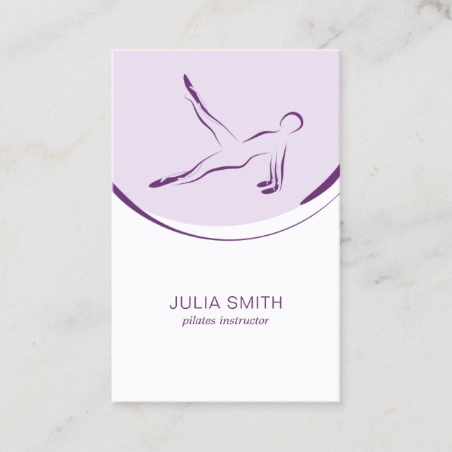 De Visite Pilates carte instructeur avec deux pilates pose (Devant)