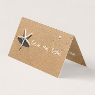 De Visite Plage Starfish, Photo Enregistrer La Carte Date